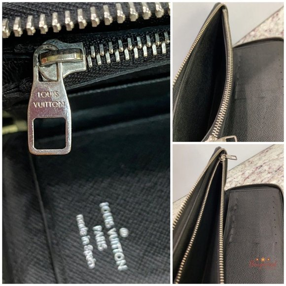 Authentic Louis Vuitton Damier Graphite Canvas Zip-Around Vertical Wallet CA4115 - Picture 11 of 12